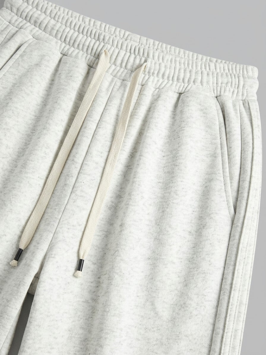 Avola Men's Triple-Pintuck Wide-Leg Sweatpants — flowerwhite — detail-2