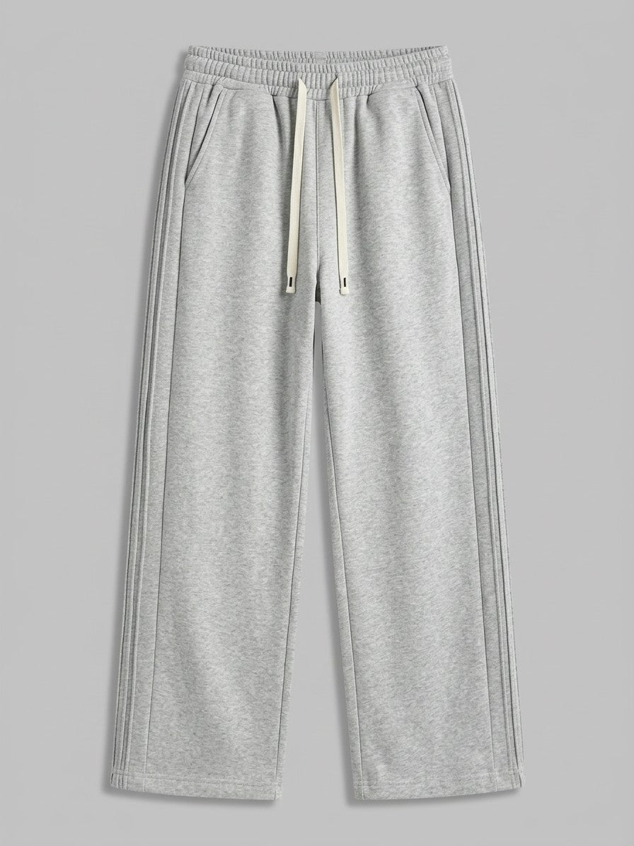 Avola Men's Triple-Pintuck Wide-Leg Sweatpants — gray — packshot