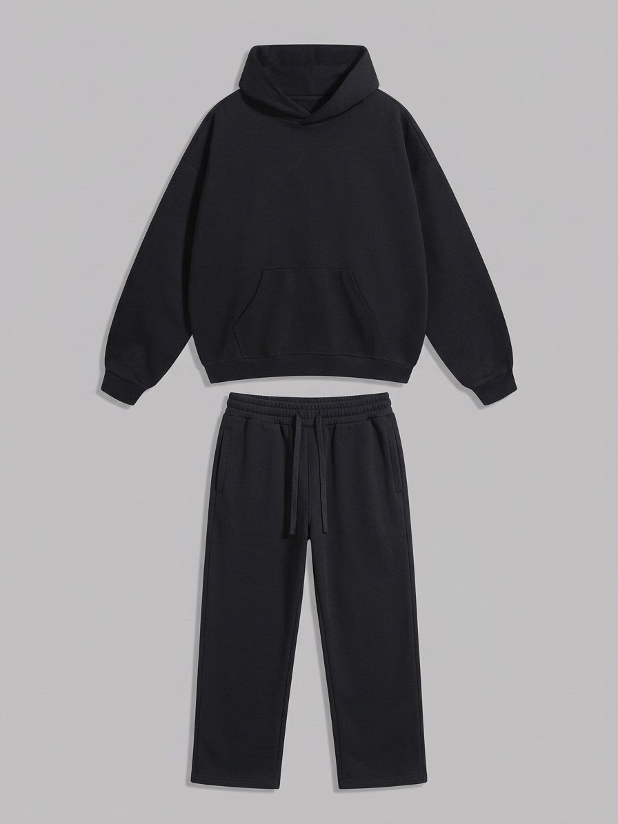 Bagnaia Men's Oversized Hoodie Tracksuit — black — packshot