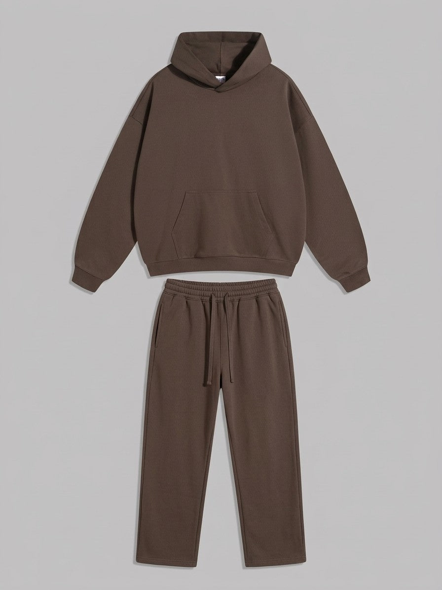 Bagnaia Men's Oversized Hoodie Tracksuit — brown — packshot