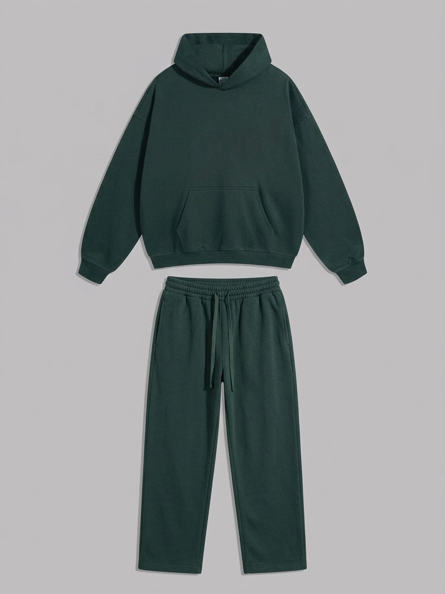 Bagnaia Men's Oversized Hoodie Tracksuit — darkgreen — packshot