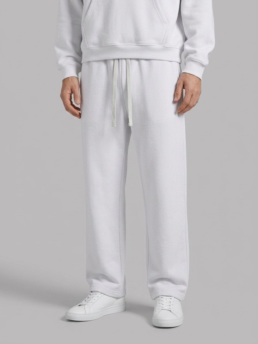 Bagnaia Men's Oversized Hoodie Tracksuit — white — bottomfront
