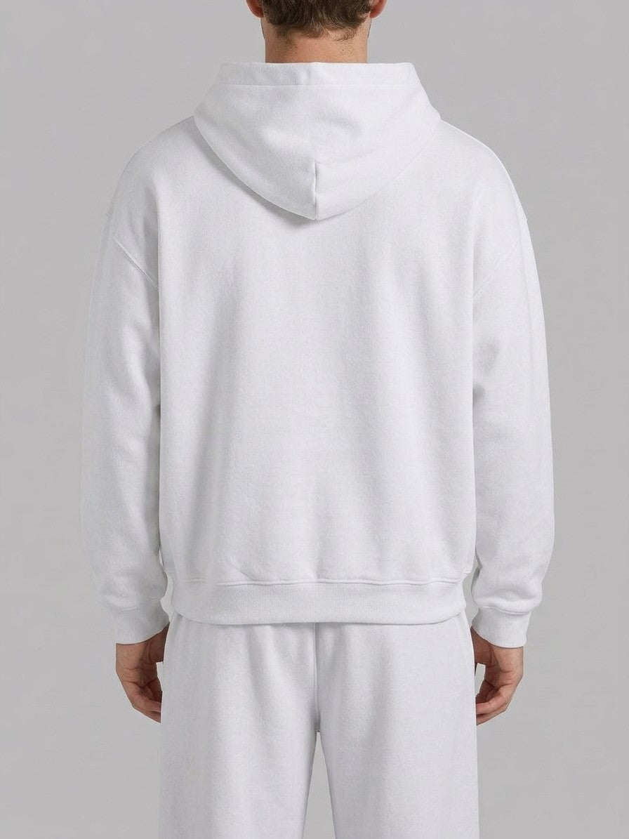 Bagnaia Men's Oversized Hoodie Tracksuit — white — closeback