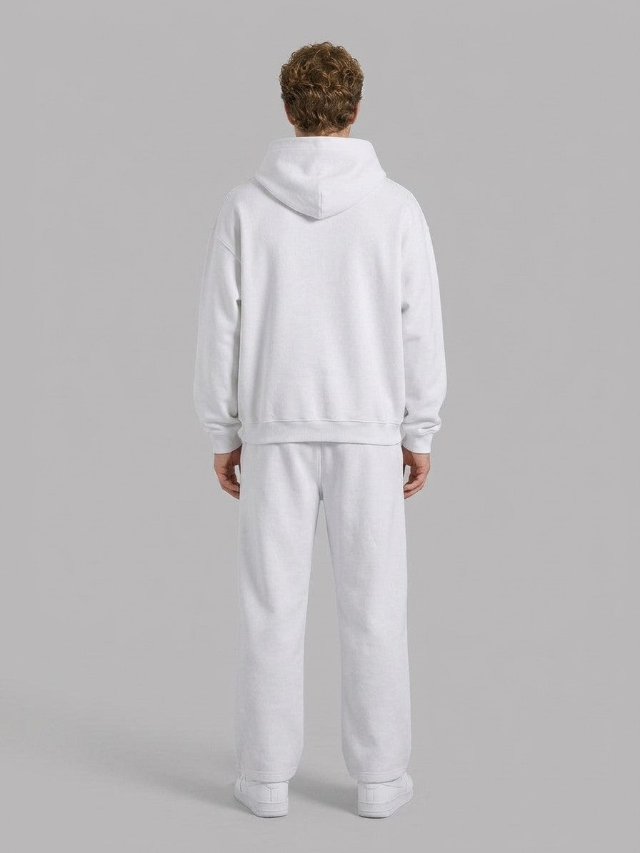 Bagnaia Men's Oversized Hoodie Tracksuit — white — fullback