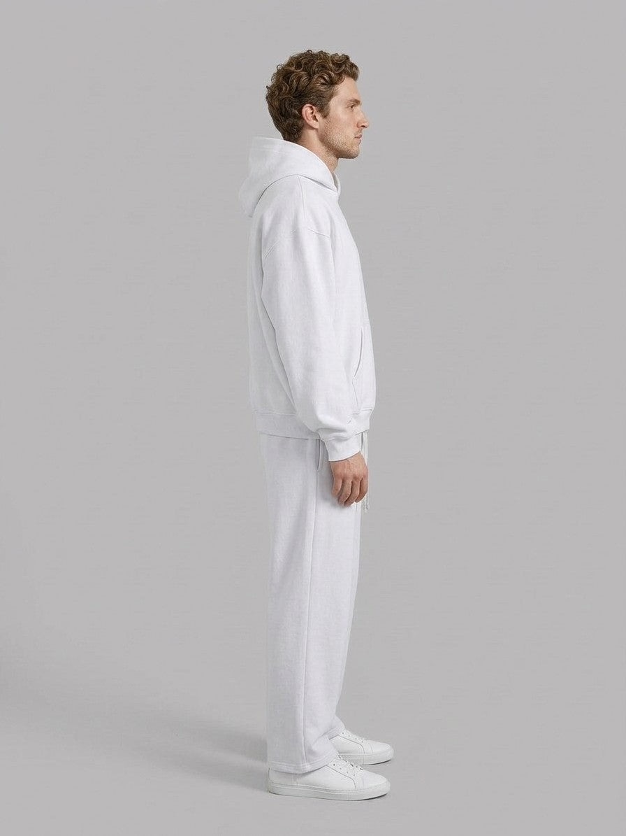 Bagnaia Men's Oversized Hoodie Tracksuit — white — fullside