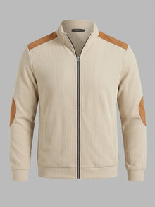 Barga Men's Elbow-Patch Corduroy Zip Jacket