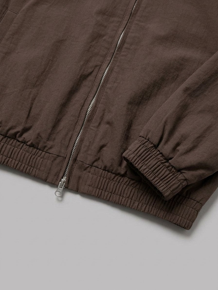Bassiano Men's Collared Zip-Jacket Tracksuit — brown — topfabric