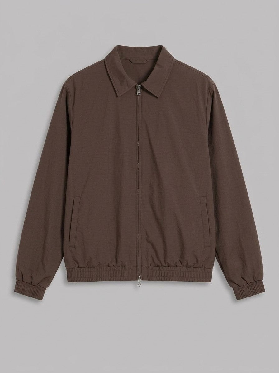 Bassiano Men's Collared Zip-Jacket Tracksuit — browntop — packshot