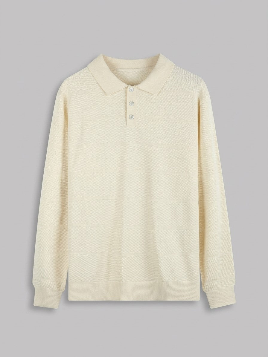 Bellagio Men's Button-Detail Knit Top — apricot — packshot