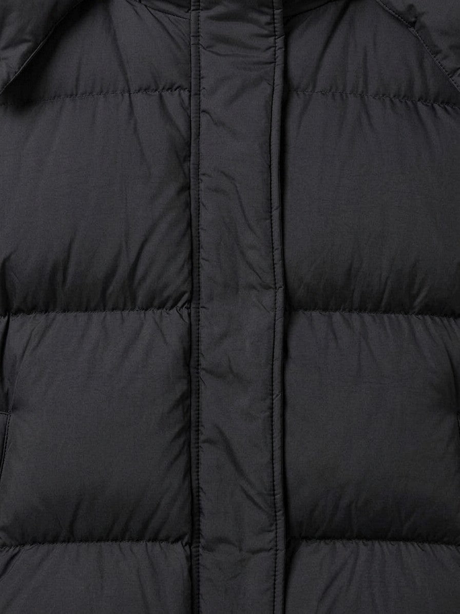 Bracciano Women's Boxy Hooded Puffer Jacket — black — detail