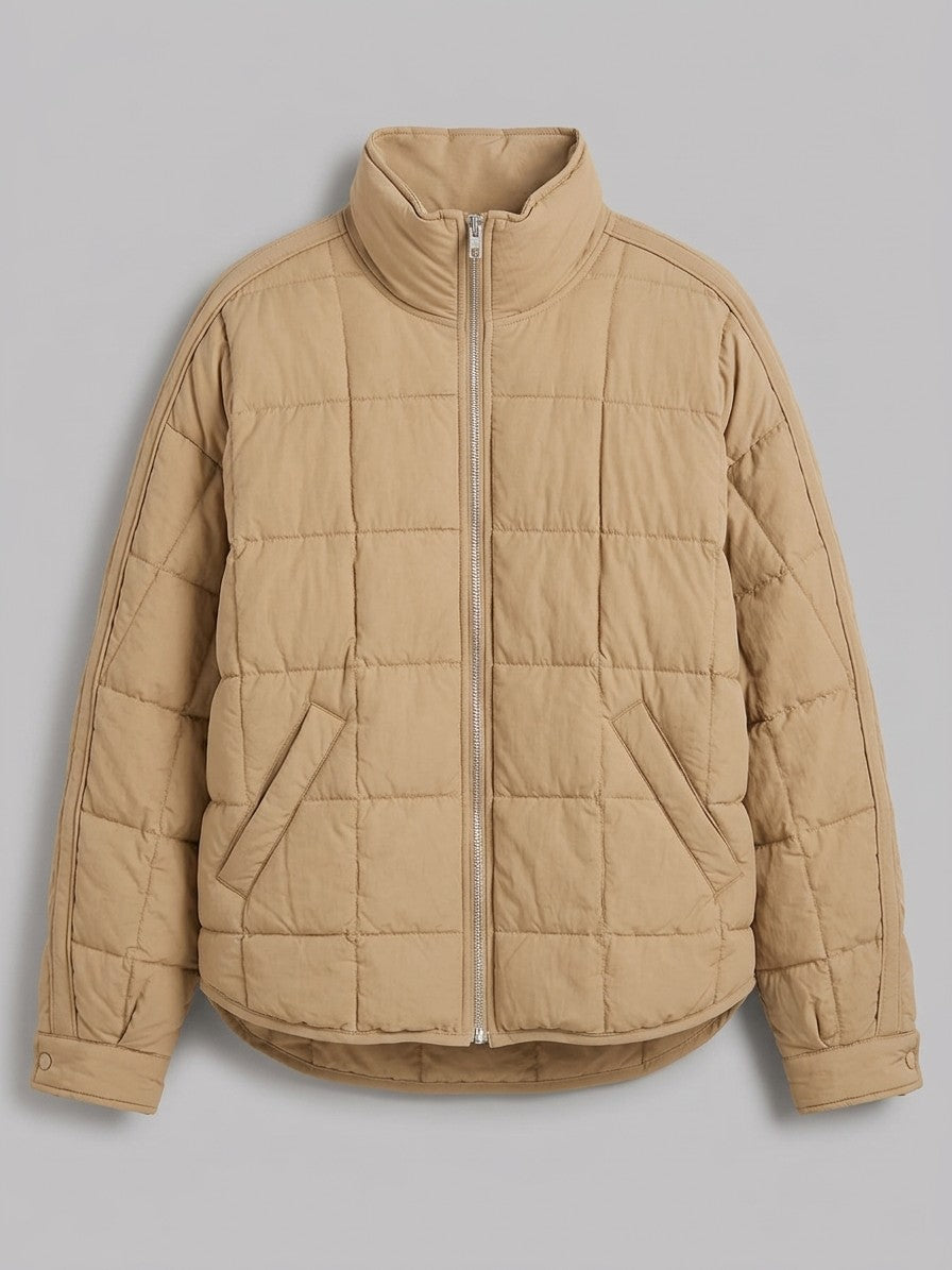 Bressanone Women's Box Quilted Puffer Jacket — camel — packshot