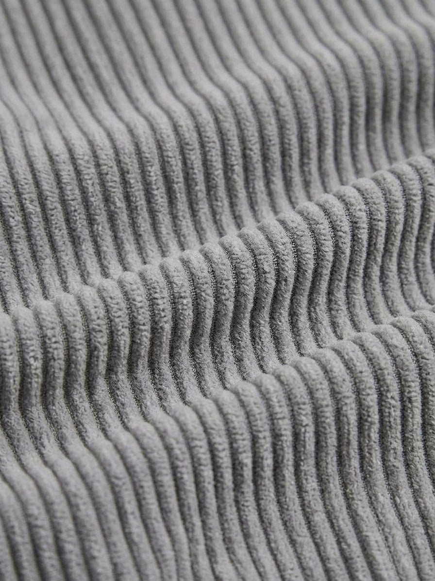 Brindisi Men's Corduroy Quarter-Zip Pullover — gray — detail