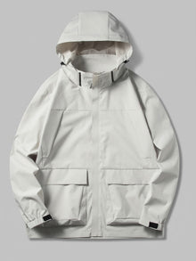 Brisighella Men's Hooded Flap-Pocket Windbreaker