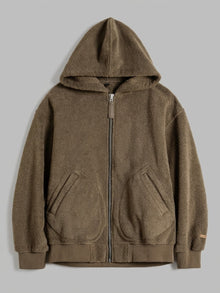 Broni Men's Hooded Teddy Fleece Jacket