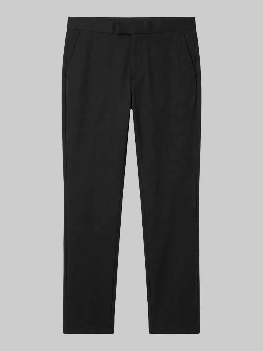 Cagliari Men's Slim Stretch Dress Trousers — black — packshot