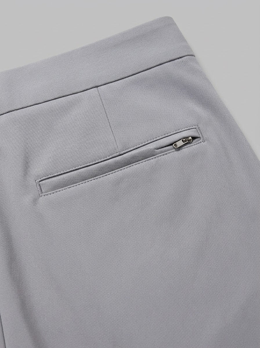 Cagliari Men's Slim Stretch Dress Trousers — gray — detail-2