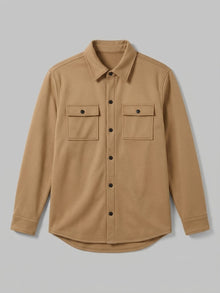 Carate Men's Brushed Knit Snap-Front Shirt Jacket