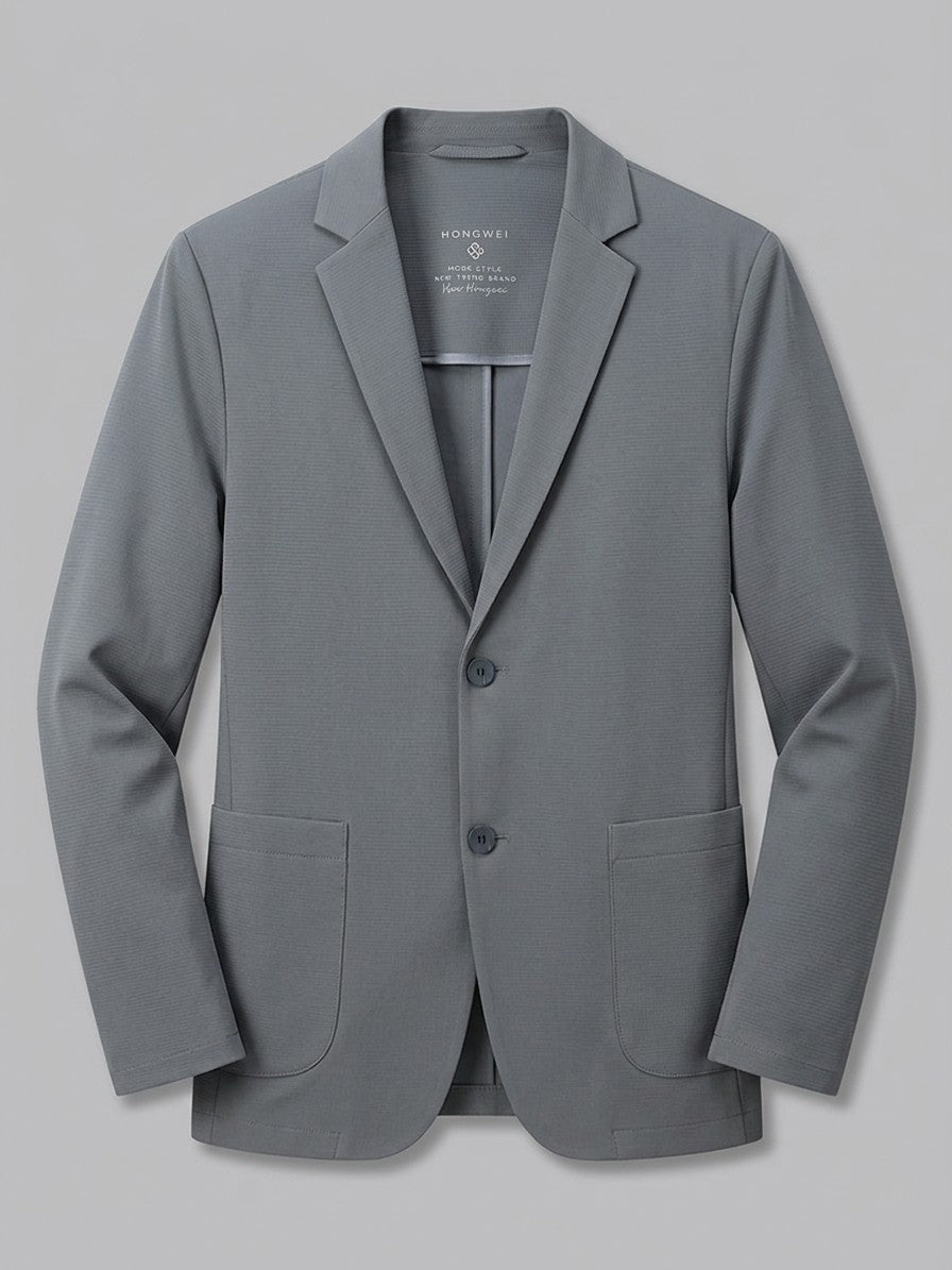 Caserta Men's Unstructured Stretch Knit Blazer — darkgray — packshot