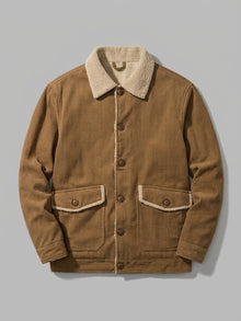 Castelfranco Men's Sherpa-Collar Corduroy Jacket