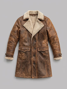 Castellabate Men's Buckle-Cuff Shearling Coat