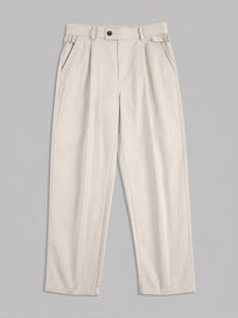 Ceccano Men's Side-Buckle Cotton Pleated Trousers