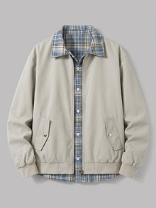 Certaldo Men's Plaid-Layered Harrington Jacket
