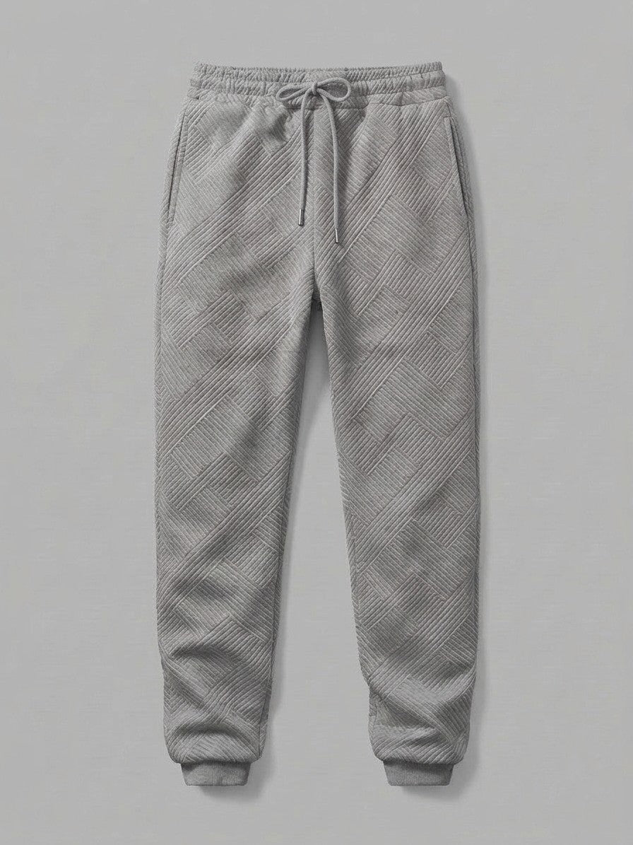 Chiari Men's Textured Henley Hoodie & Jogger Set — greybottom — packshot