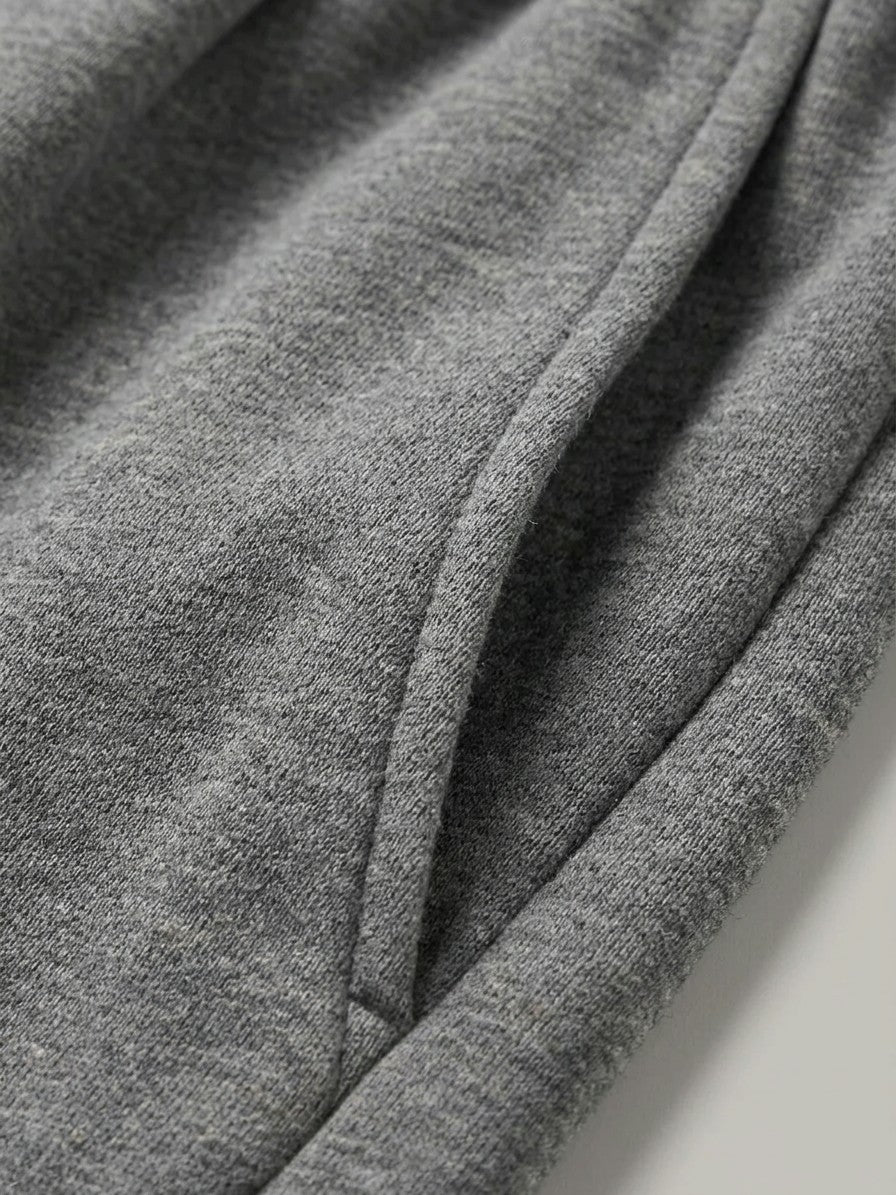 Chiavari Men's Curved-Seam Balloon Sweatpants — gray — detail