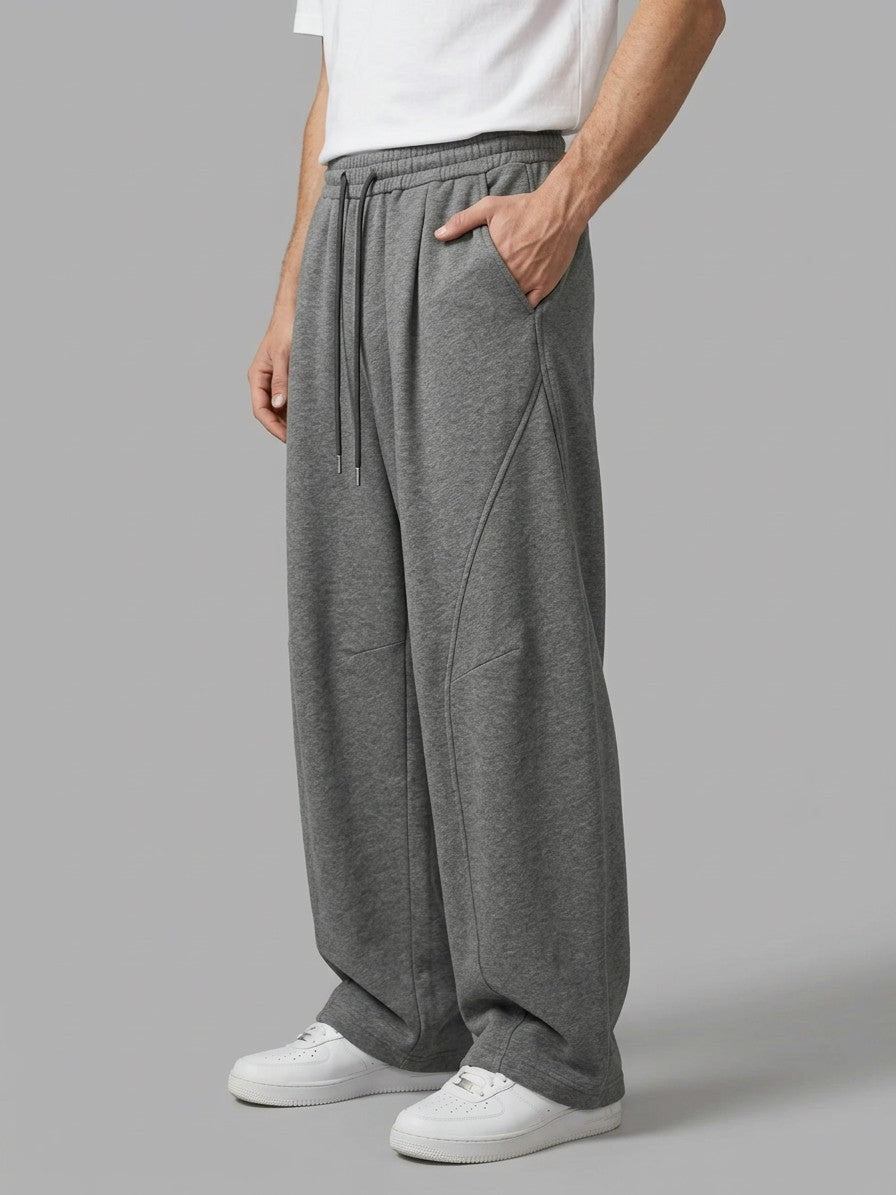 Chiavari Men's Curved-Seam Balloon Sweatpants — gray — side