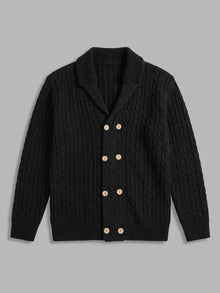 Chiavenna Men's Double-Breasted Cable-Knit Cardigan