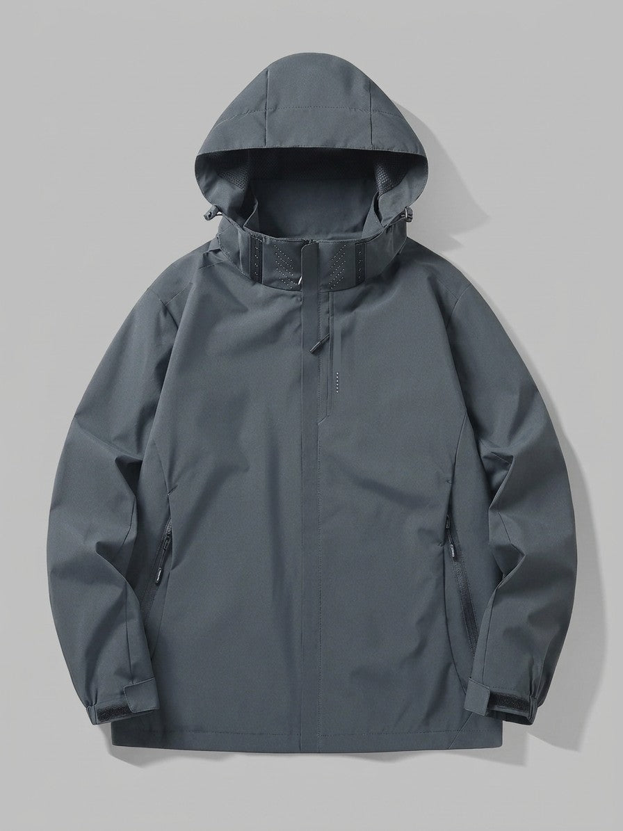 Chieri Men's Lightweight Hooded Rain Jacket — slategray — packshot