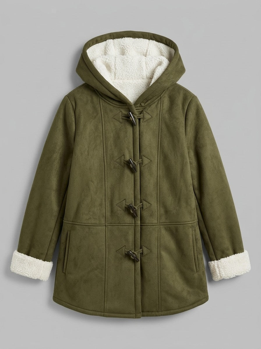Corciano Women's Hooded Duffle Coat — armygreen — packshot
