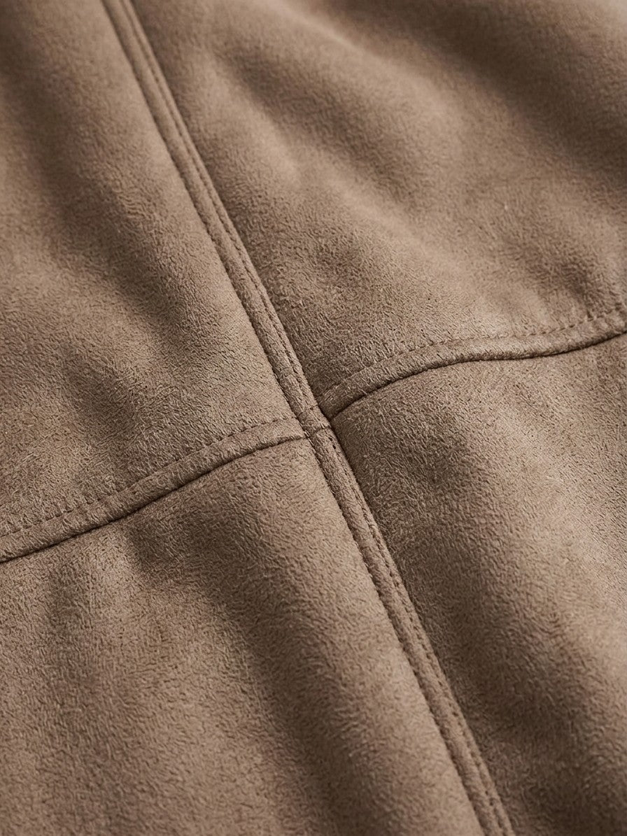 Corciano Women's Hooded Duffle Coat — brown — detail