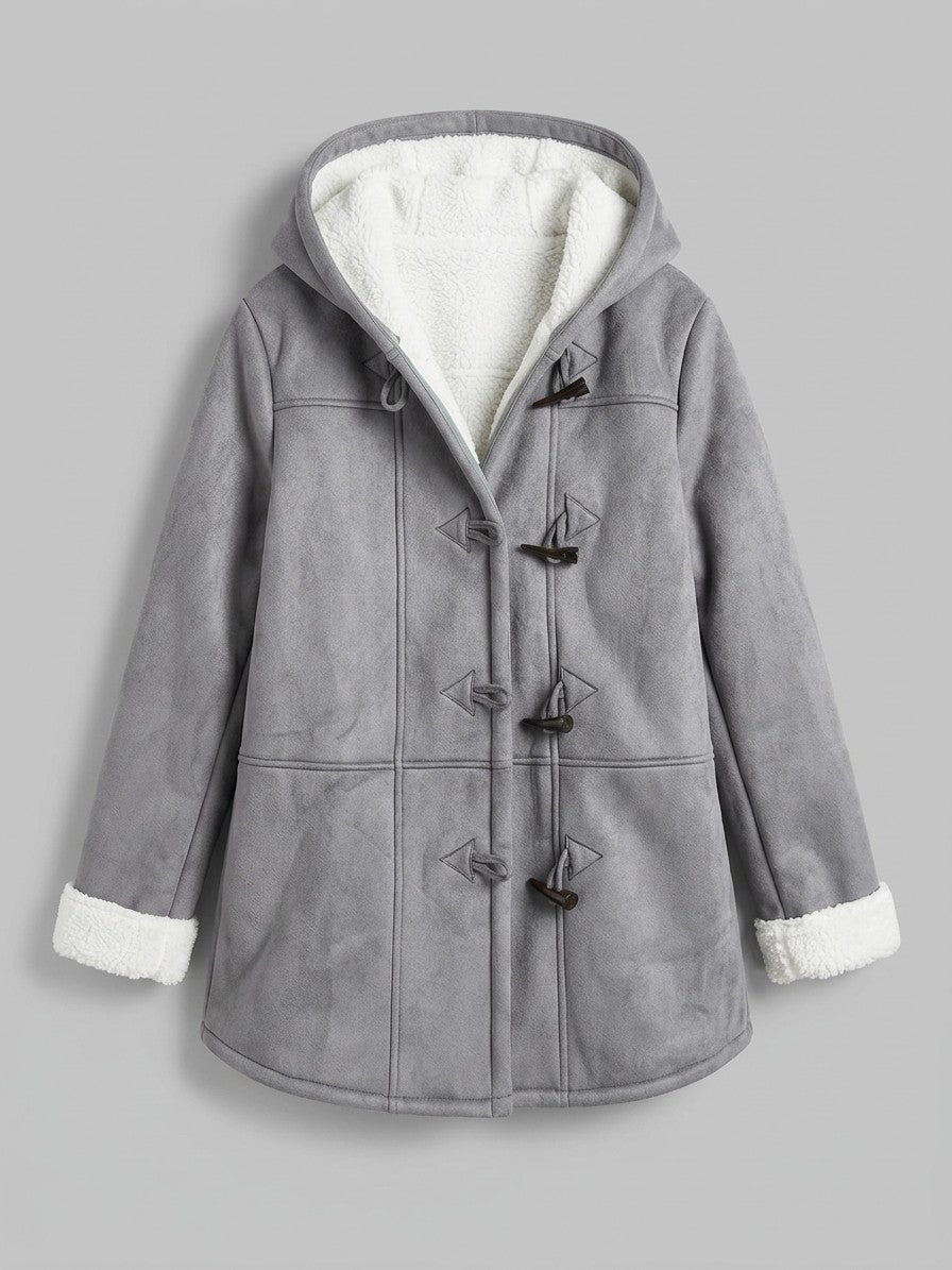 Corciano Women's Hooded Duffle Coat — grey — packshot