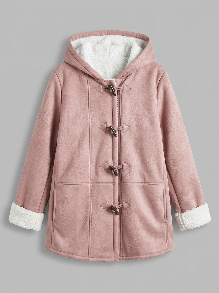 Corciano Women's Hooded Duffle Coat — pink — packshot