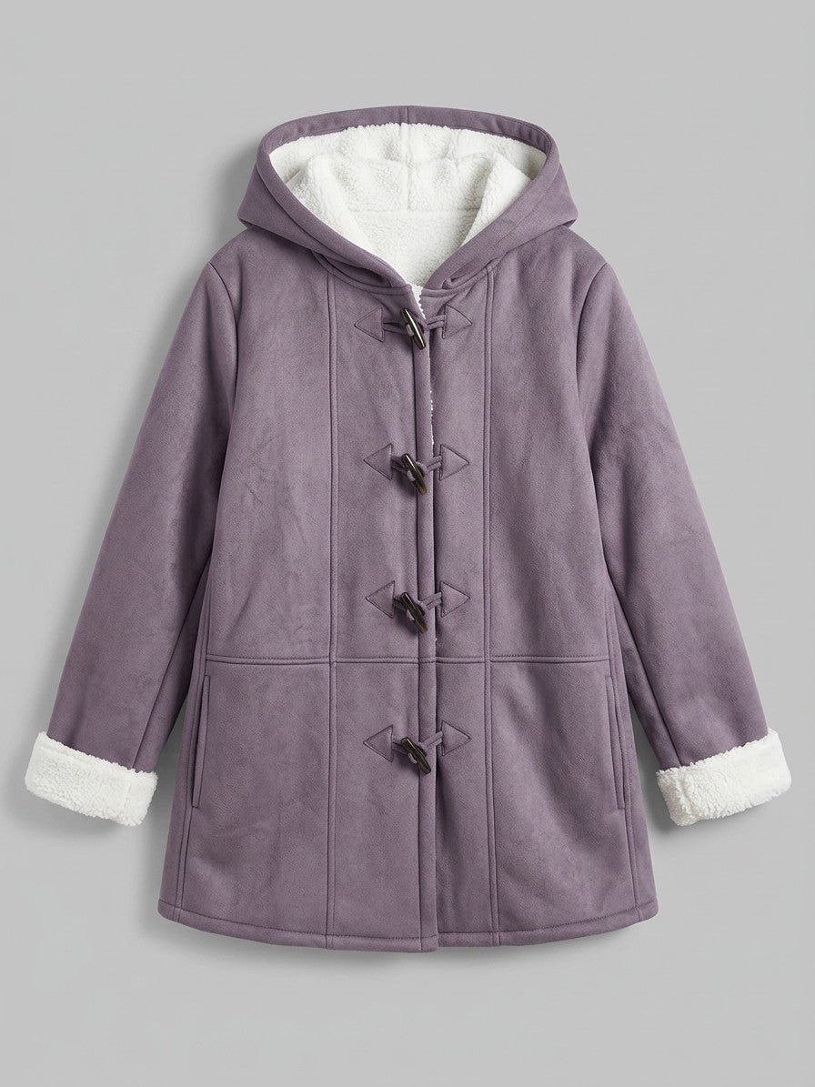 Corciano Women's Hooded Duffle Coat — purple — packshot