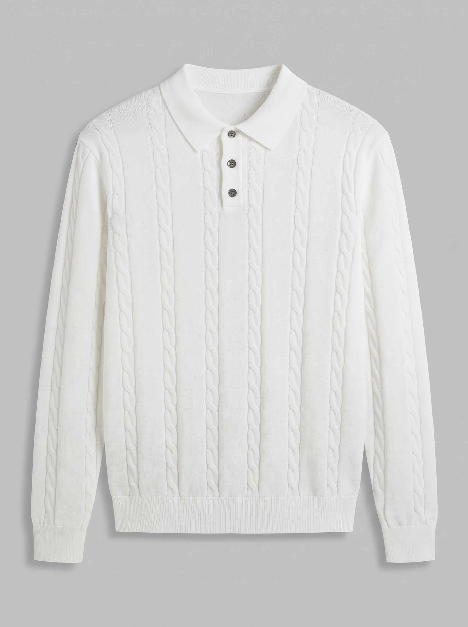 Polo en maille torsadée pour homme Cortina