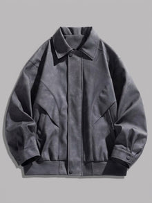 Erice Men's Panelled Faux Suede Jacket