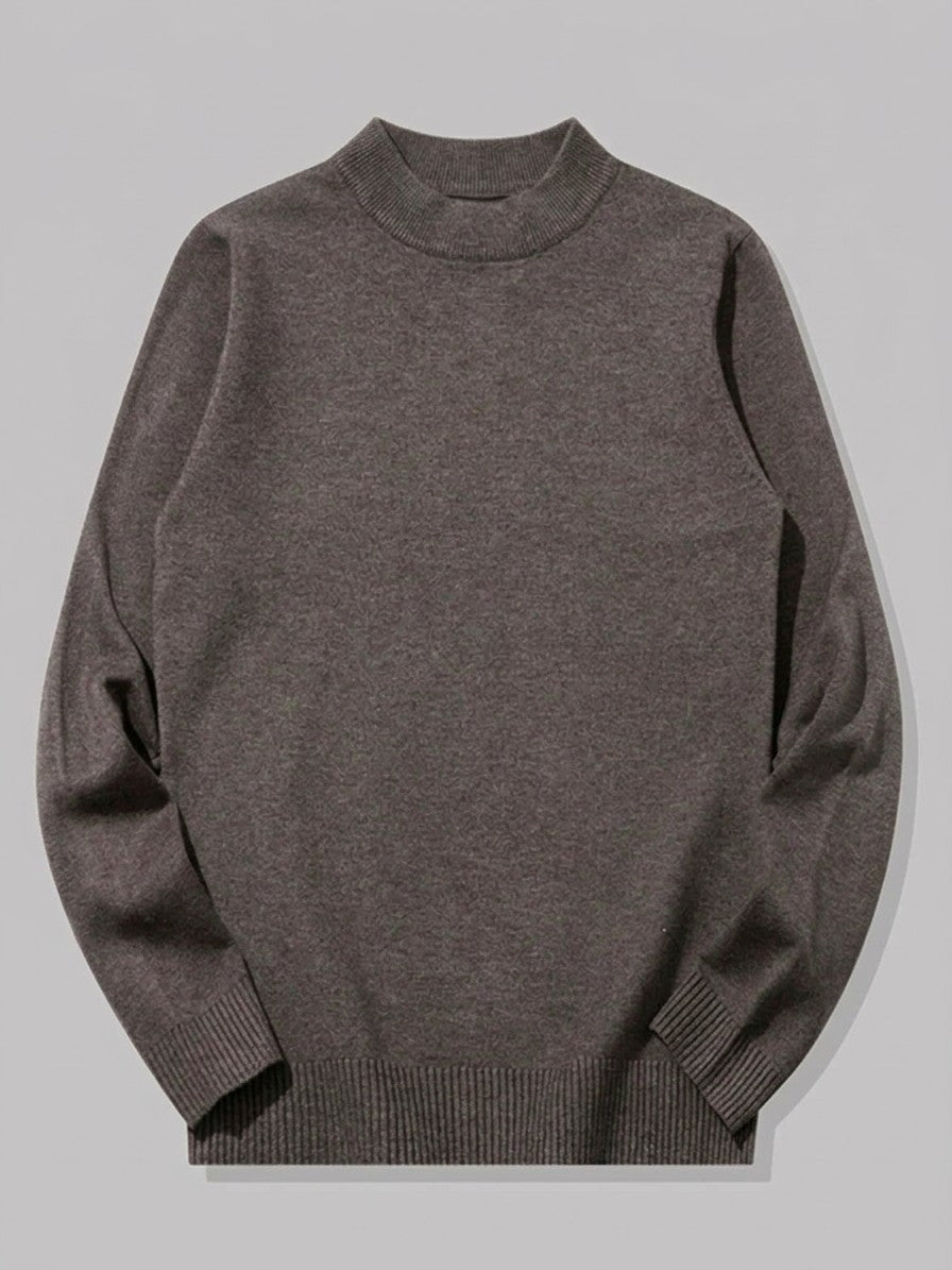 Fiesole Men's Fine-Knit Sweater — coffeebrown — packshot