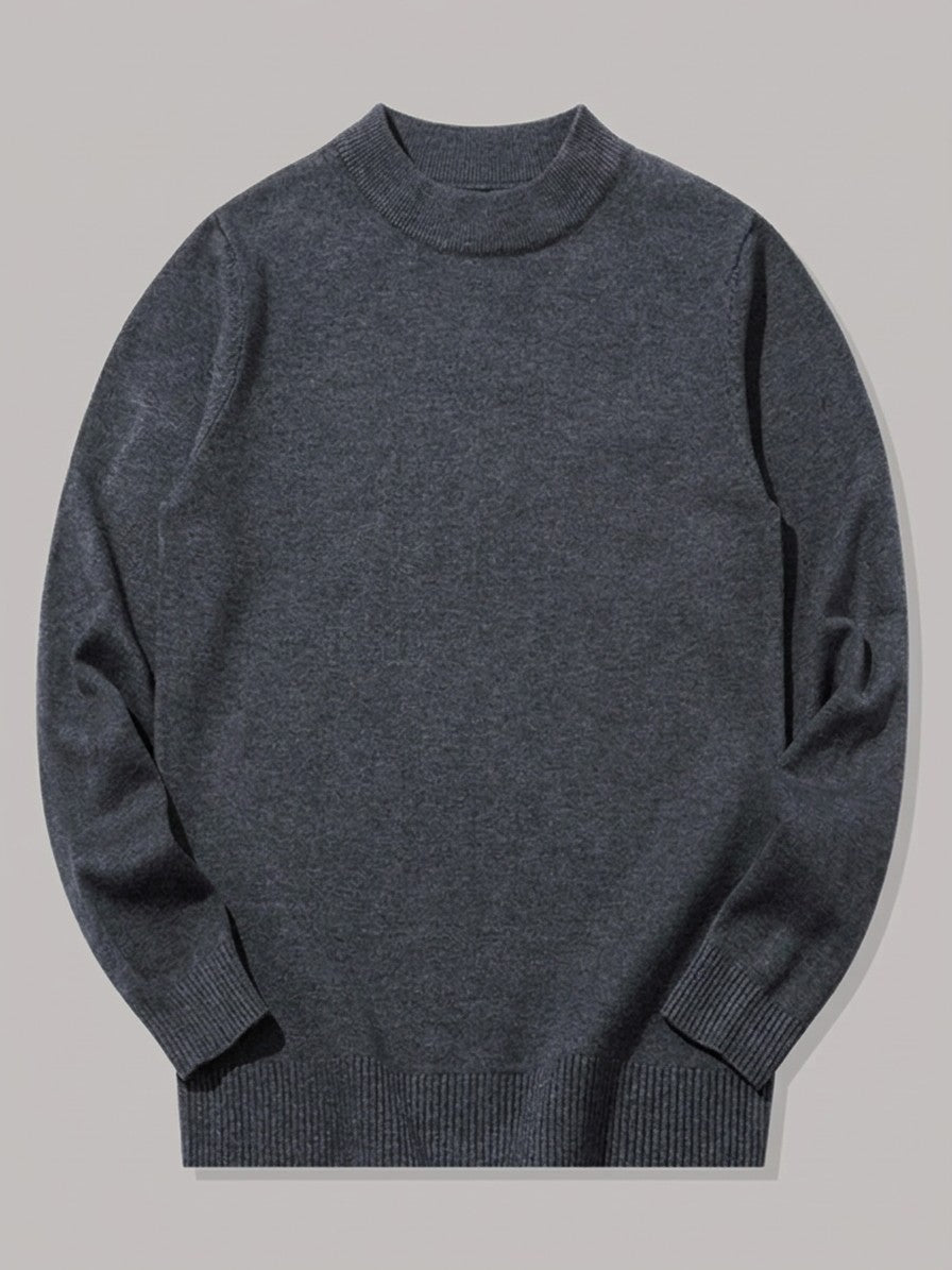Fiesole Men's Fine-Knit Sweater — darkgray — packshot