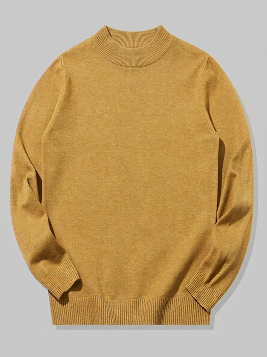Fiesole Men's Fine-Knit Sweater — gold — packshot