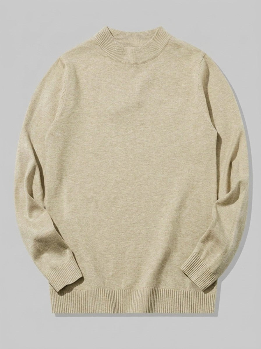 Fiesole Men's Fine-Knit Sweater — khaki — packshot