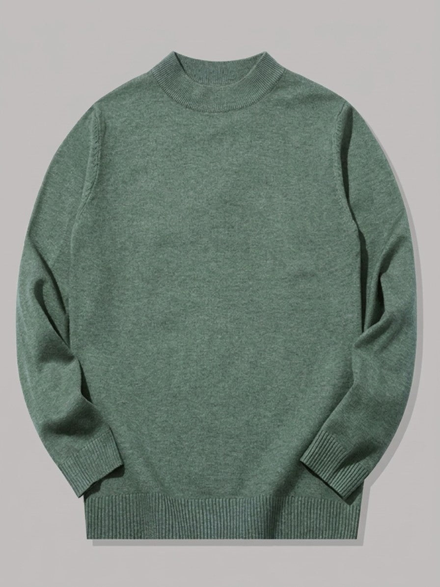 Fiesole Men's Fine-Knit Sweater — moss — packshot