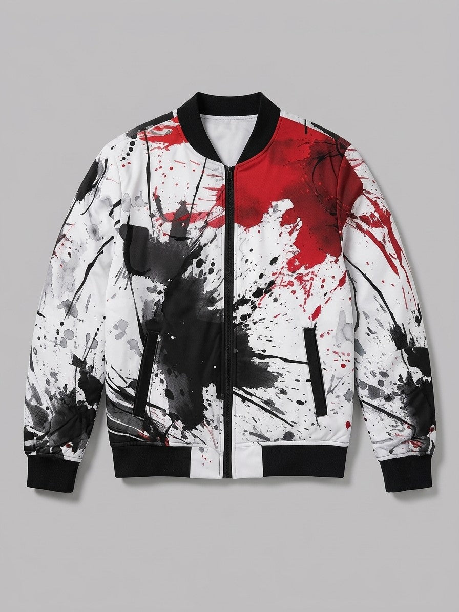 Fiumalbo Men's All-Over Print Bomber Jacket — redinksplash — packshot