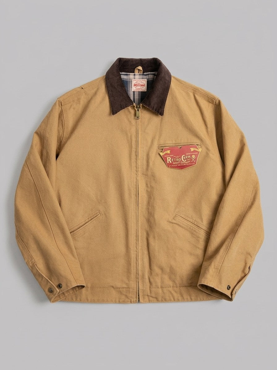 Frosolone Men's Corduroy-Collar Work Jacket — tan — packshot