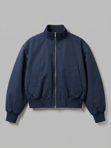 Galbiate Men's Oversized Cropped Stand-Collar Bomber Jacket