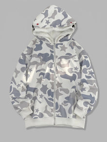 Gallarate Men's Snow Camo Star Full-Zip Hoodie