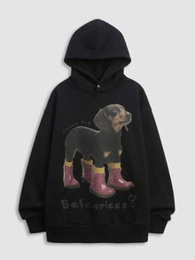 Garda hoodie med gravhund i gummistøvler til herre