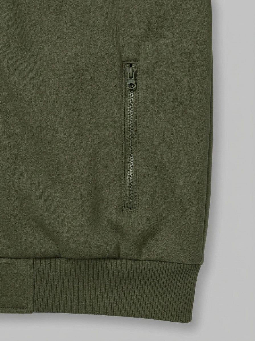 Garlasco Men's Sherpa-Lined Hooded Fleece Jacket — armygreen — detail-2