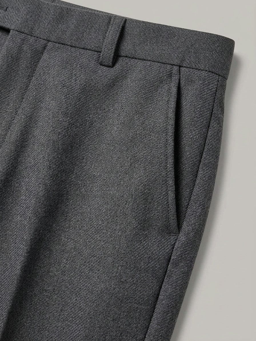 Genova Men's Classic-Fit Dress Trousers — darkgray — detail-2
